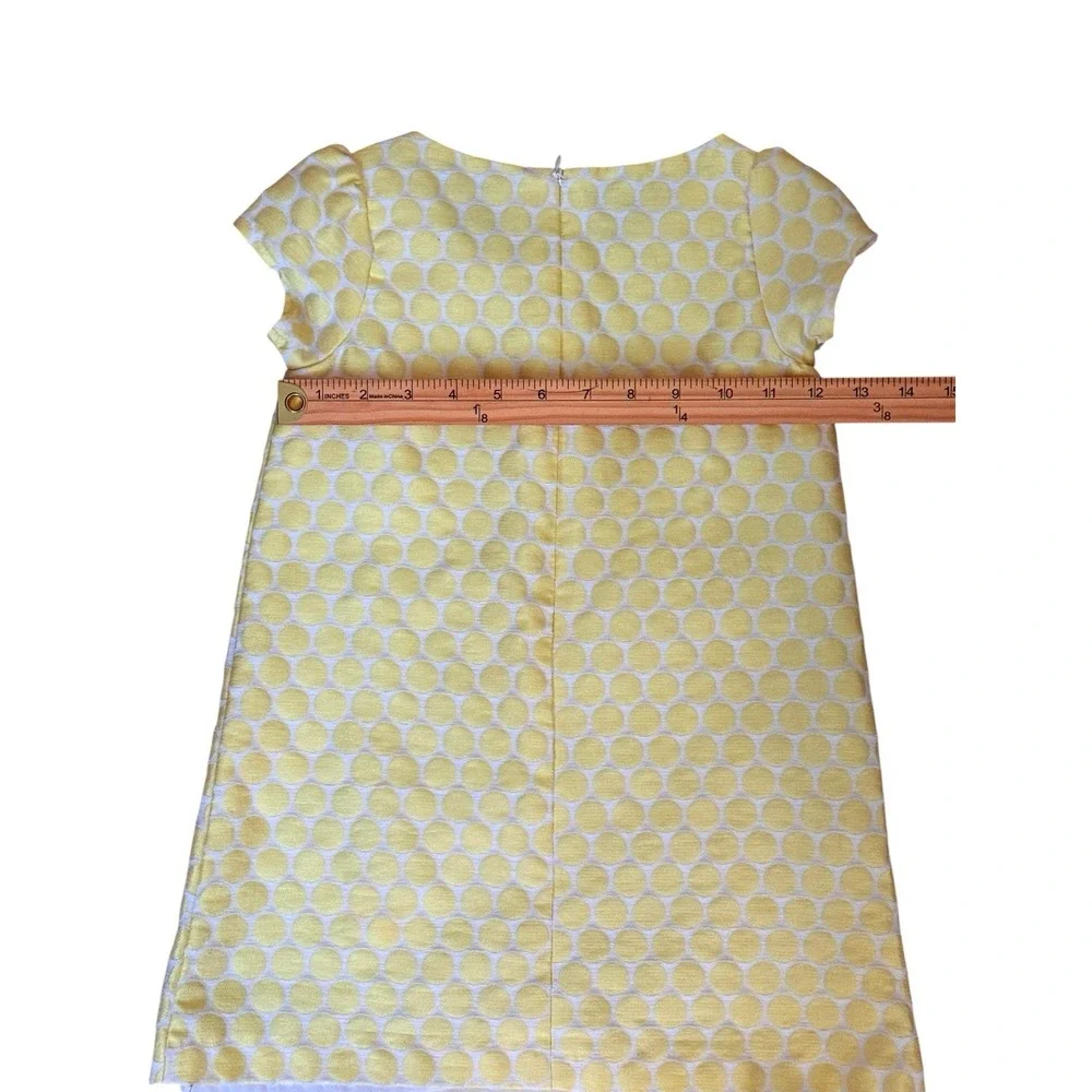 Gymboree Marina Party Line Sunshine Yellow Jacquard Dot Dress 2015 Girls Sz‎ 5